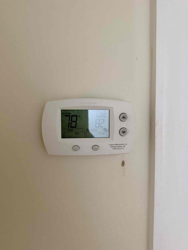 Responded to service call for inadequate cooling in upstairs bedrooms. Upon inspection, determined existing HVAC system requires complete replacement due to system failure. Documented current equipment conditions including thermostat displaying 82°F cooling setpoint with 78°F ambient temperature, and air handler location in attic closet space. Provided estimate for standard replacement system per customer's request for basic, reliable equipment without premium features.