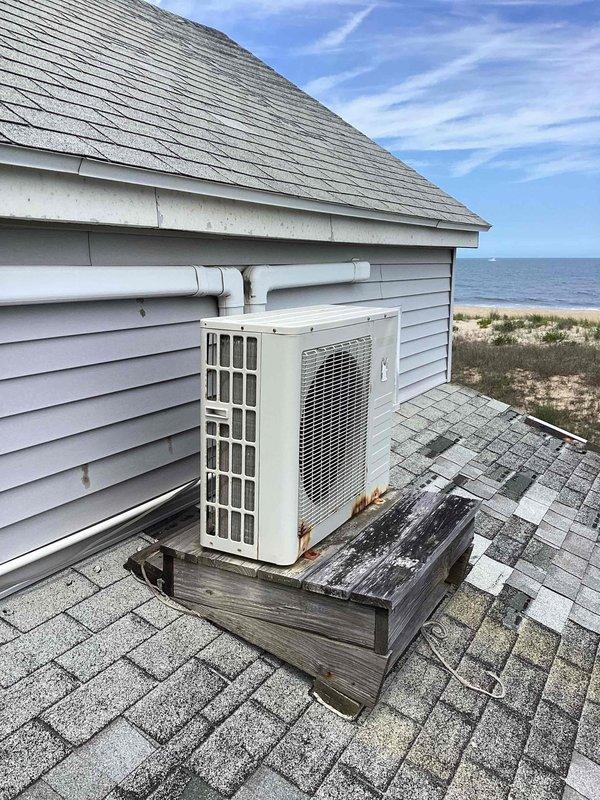 Responded to no cooling call on rooftop-mounted air conditioning unit. Upon arrival, performed diagnostic evaluation and found system non-operational. Completed Q150 diagnostic protocol and performed blower test. Unit showed signs of age with visible rust staining on exterior casing. Provided customer with findings and recommended options for repair. Customer authorized necessary repairs, and technician was provided with payment authorization to proceed with corrective action.