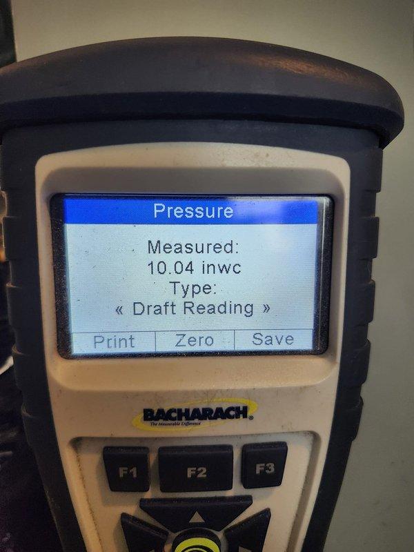 Completed full HVAC system replacement for first floor, removing and disposing of existing equipment. Installed 4-ton 16 SEER heat pump (model 5A6H7048) on pressure-treated wood platform, paired with 2-stage variable speed furnace (model S9V2C100U5V) converted to LP operation, and matched evaporator coil (model 5TXCC009). Furnished and installed transition fittings to adapt new equipment to existing metal trunk ductwork. Flushed, pressure tested, and recharged refrigeration lines to manufacturer specifications, with draft pressure reading verified at 10.04 inwc. Installed WiFi-enabled dual fuel heat pump thermostat (model THX1200W) programmed for coordinated operation between heat pump and furnace backup. System commissioned and tested for proper cooling operation, with thermostat displaying 79°F indoor temperature while cooling to 76°F setpoint. Extended warranty coverage includes one year on equipment and materials for both systems in residence.