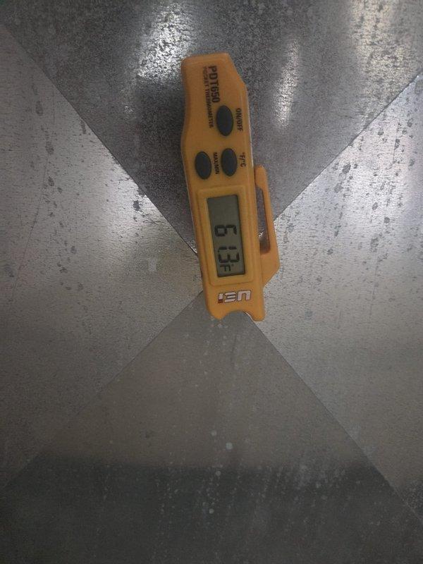 Responded to no cooling complaint at rental property with indoor temperature reading 81°F and thermostat set to 72°F. Upon inspection, found system low on refrigerant with supply air temperature measuring 53.3°F at ductwork. Checked refrigerant pressures using digital gauges, recorded suction pressure at 5 PSI and line temperature at 40.8°F, confirming undercharge condition. Added refrigerant to manufacturer specifications, verified proper system operation, and restored cooling functionality to unit.