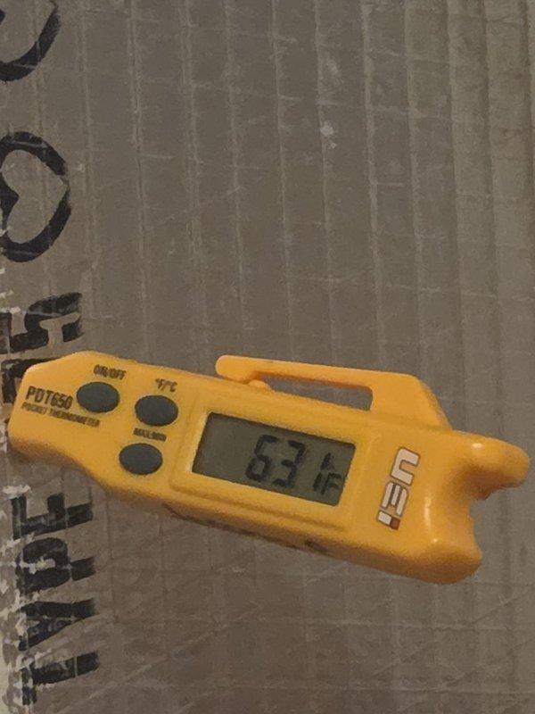 Responded to emergency no-cooling call and performed diagnostic assessment of air conditioning system. Upon arrival, utilized digital temperature measurement instrumentation to evaluate system performance and identify the cause of complete cooling failure. Diagnostic testing confirmed operational issues requiring further evaluation to restore proper cooling function.