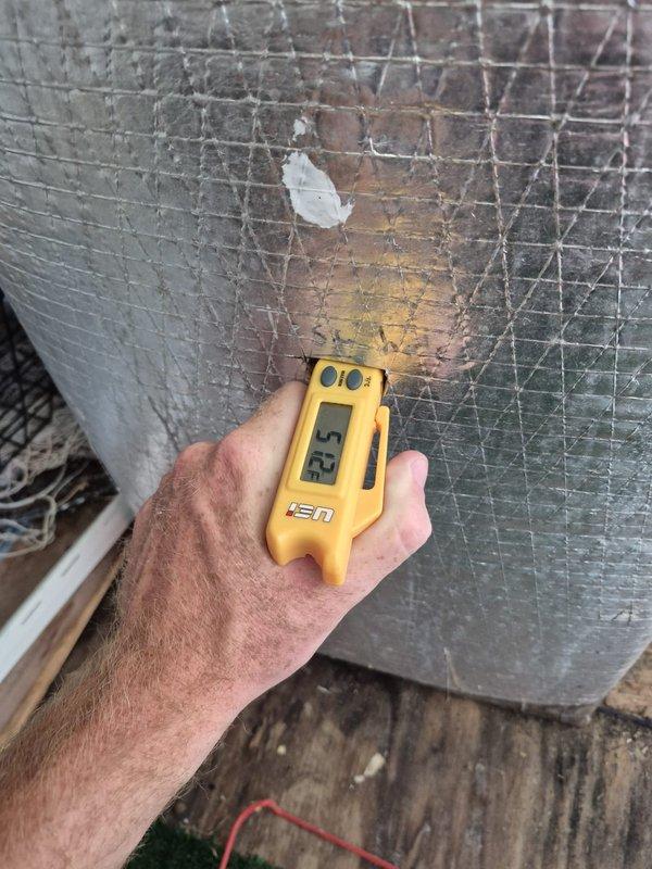 Installed Honeywell T6 ProSeries WiFi thermostat to replace existing unit, programmed system settings for cooling operation with auto fan mode, and verified proper communication between thermostat and HVAC equipment. Performed system diagnostics and temperature measurements on ductwork, recording supply air temperature of 22.5°F differential to confirm adequate cooling performance and proper refrigerant charge levels.