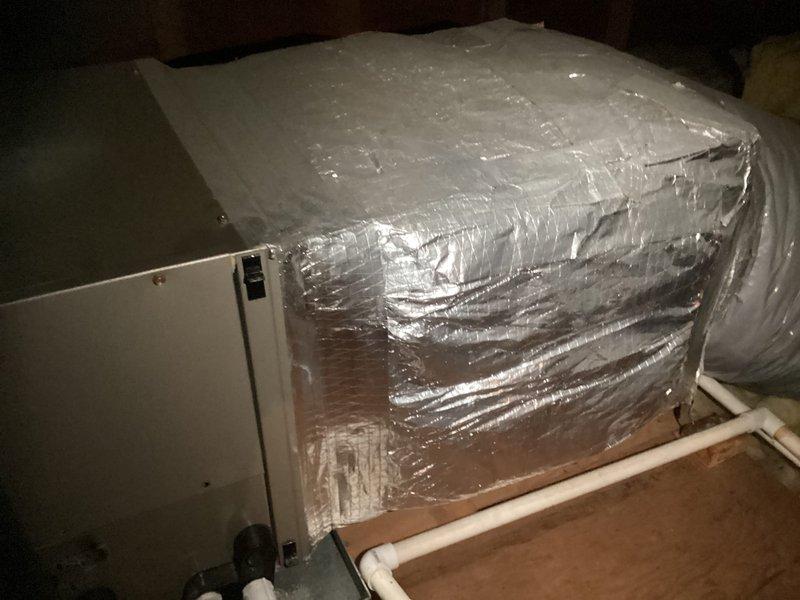 Provided equipment replacement estimate for 13-year-old Carrier HVAC system experiencing recurring refrigerant loss and multiple component failures. System required hard start kit, capacitor replacement, and refrigerant recharge following previous service one year ago that included dye injection and refrigerant charge. Inspection revealed dye traces at evaporator coil indicating leak source. Due to age of equipment and ongoing reliability issues, homeowner requested quote for complete system replacement.
