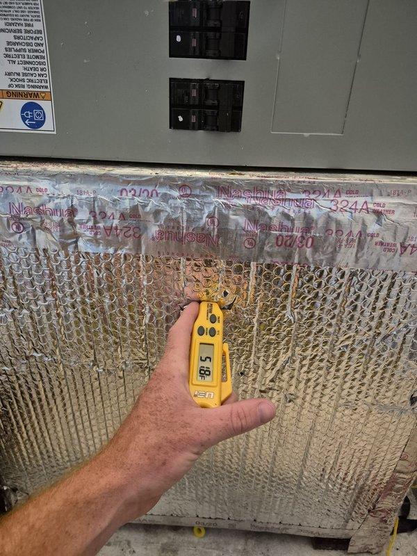 Completed routine cooling maintenance visit on two systems: one ductless mini-split system with three indoor head units and one central air conditioning system. Performed standard preventive maintenance procedures including temperature differential measurements, system performance verification, and equipment inspection. All systems operating within normal parameters with proper insulation integrity confirmed on air handler unit.