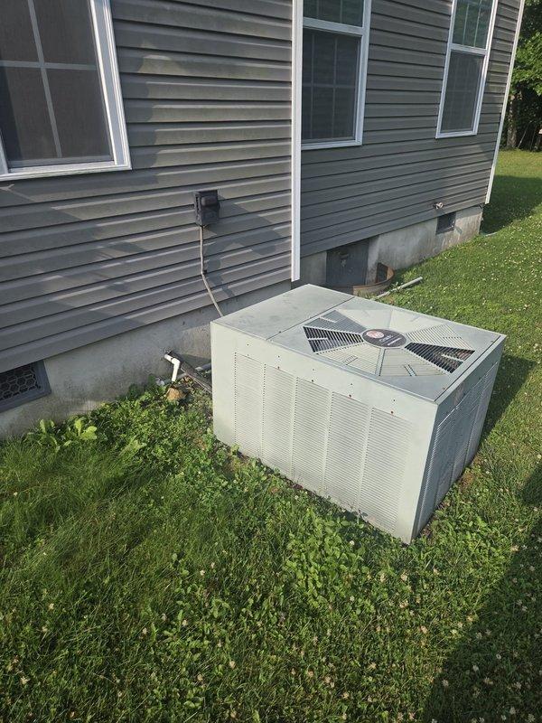 Completed system inspection and tune-up on residential air conditioning unit. Verified system operation, measured supply air temperature at 73.5°F, and inspected outdoor condensing unit for proper function and clearances. All components found operating within normal parameters with no issues identified.
