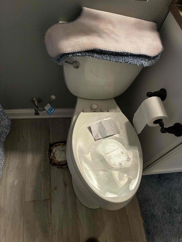 Responded to toilet leaking into crawlspace. Upon inspection, discovered severely corroded and deteriorated toilet flange with extensive rust damage and compromised seal integrity. The existing flange exhibited heavy moisture damage, yellow-brown staining, and degraded metal components that had failed, allowing water to bypass the wax ring and leak through the floor into the crawlspace below. Removed and replaced the damaged toilet flange assembly with new hardware, installed fresh wax ring seal, and properly secured toilet back to floor. Verified proper seal and tested for leaks to ensure no further water intrusion into crawlspace.