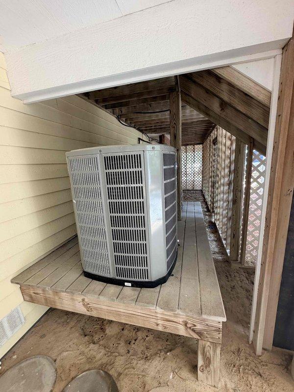 Responded to no cooling condition on main floor air conditioning system. Diagnosed 2013 outdoor condensing unit with failed compressor requiring replacement along with all start components and filter drier. Unit is 13 years old and out of warranty, prompting recommendation for full system replacement rather than repair. Parts ordered with four business days lead time for delivery.