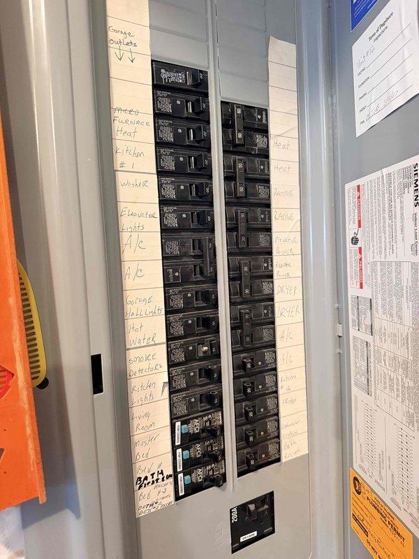 Performed on-site evaluation for complete air conditioning system replacement at residential property experiencing total AC failure. Assessed existing electrical panel capacity and thermostat configuration, documented current Honeywell Home digital thermostat displaying 83° indoor temperature with system in off status, and verified electrical infrastructure to determine compatibility requirements for new HVAC equipment installation.