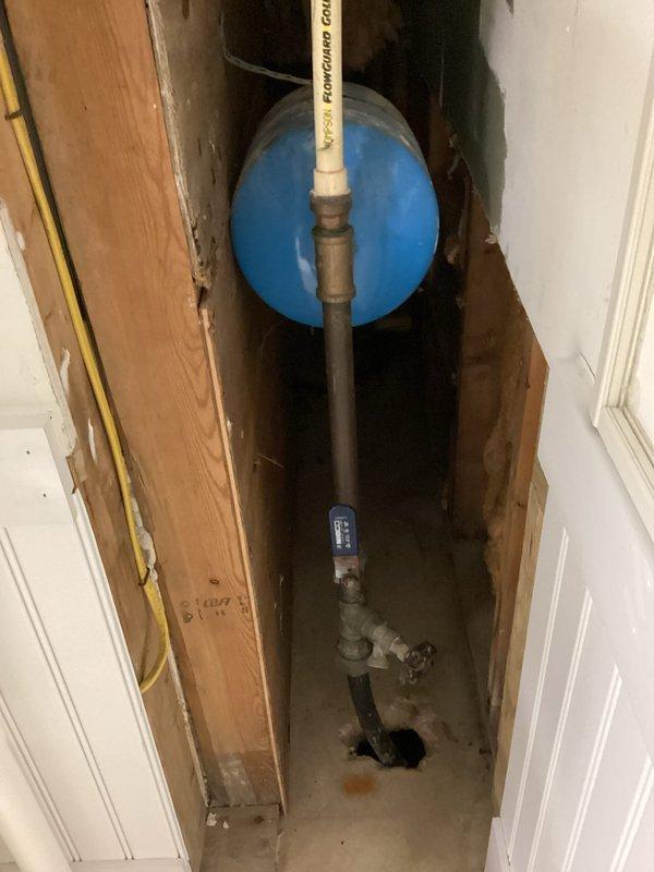 Replaced faulty hot water supply valve for dishwasher installation. Accessed plumbing connections within wall cavity, removed deteriorated valve assembly, and installed new valve with proper fittings to restore hot water supply to the appliance.