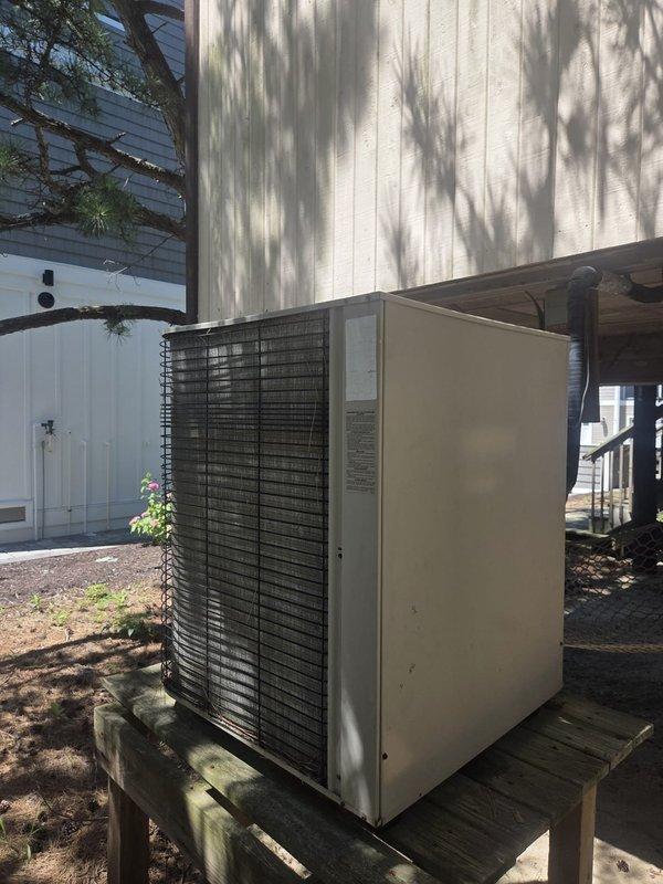 Responded to no cooling call where thermostat was clicking but no airflow from system. Upon arrival, inspected outdoor condensing unit and Runtal thermostat control panel, documented equipment condition with photos. Diagnosed issue and provided customer with repair options and associated service information.