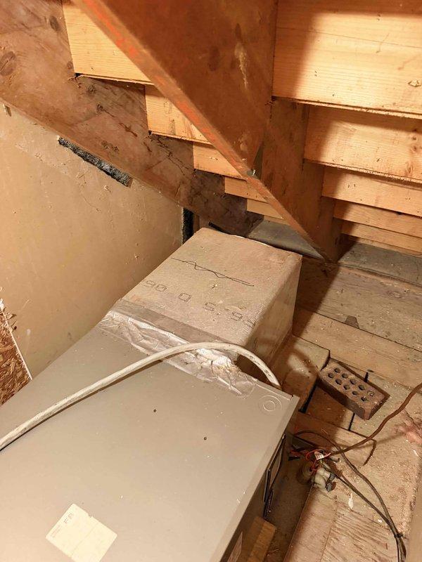Conducted on-site assessment of existing HVAC system located in attic space for equipment replacement estimate. Evaluated current system components, ductwork configuration, electrical connections, and refrigerant lines. Documented equipment specifications, measured available clearances for new installation, and photographed existing conditions to prepare comprehensive replacement proposal.