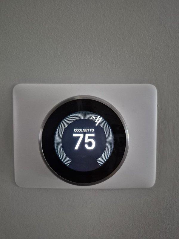 Completed scheduled cooling maintenance visit on residential HVAC system. Performed comprehensive inspection of cooling equipment, verified thermostat operation showing system cooling to 75°F setpoint, and confirmed proper system functionality. All components operating within normal parameters at time of service.