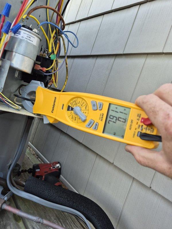 Completed scheduled cooling maintenance on two HVAC systems. Performed comprehensive diagnostics including capacitor testing, amperage draw measurements, and motor performance evaluation. All electrical components tested within manufacturer specifications. Capacitor readings showed proper microfarad values. Compressor and condenser fan motor amp draws verified at acceptable operating levels. Inspected all electrical connections and wire terminations for security and proper condition. Systems operating efficiently with no deficiencies noted.