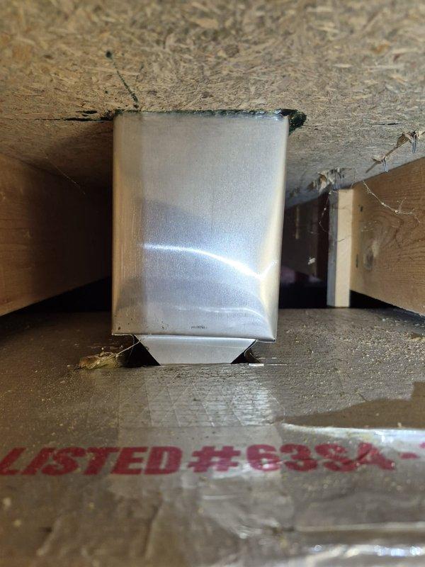 Performed crawl space inspection to investigate mold/mildew odor concerns affecting indoor air quality. Conducted thorough examination of HVAC ductwork system, including metallic supply ducts and flexible return ducts, checking for condensation leaks, moisture intrusion points, and physical deterioration. Inspected duct insulation for water damage, compression, and proper installation throughout accessible crawl space areas.

Evaluated all visible duct connections and seams for potential air leakage and moisture accumulation. Assessed condition of duct surfaces, noting dust and debris accumulation on corrugated metal components. Examined relationship between plumbing systems and HVAC infrastructure, checking for condensate drain issues or water intrusion from previous plumbing repairs. Photographed ductwork conditions, insulation status, and structural components for documentation purposes.

Observed black speckling reported at interior registers may be related to crawl space environme