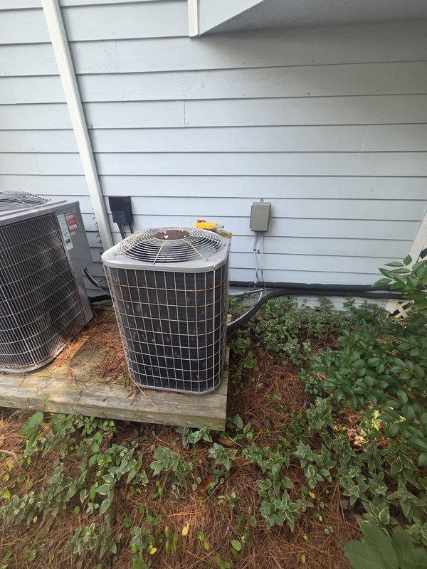 Completed routine cooling maintenance visit on two residential HVAC systems. Performed standard inspection and service procedures on both outdoor condensing units and associated indoor components. All systems tested and confirmed operational upon completion.