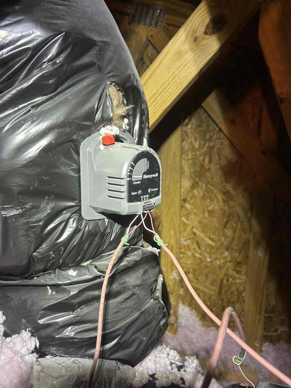 Responded to no cooling complaint on first floor affecting three vents. Inspected attic-mounted air handler and HVAC system components, documenting equipment condition and configuration with photographs for sales team review. Gathered necessary system information and specifications for new system replacement quote as requested by customer, with coordination planned between technical assessment and sales consultation.
