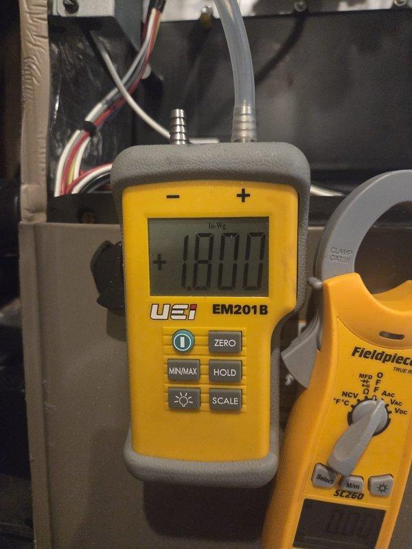 Performed comprehensive system inspection and tune-up on single HVAC unit. Utilized digital manometers and multimeters to measure static pressure readings, electrical parameters, and system performance diagnostics. All measurements recorded within acceptable operating ranges, and system confirmed to be functioning properly per manufacturer specifications.