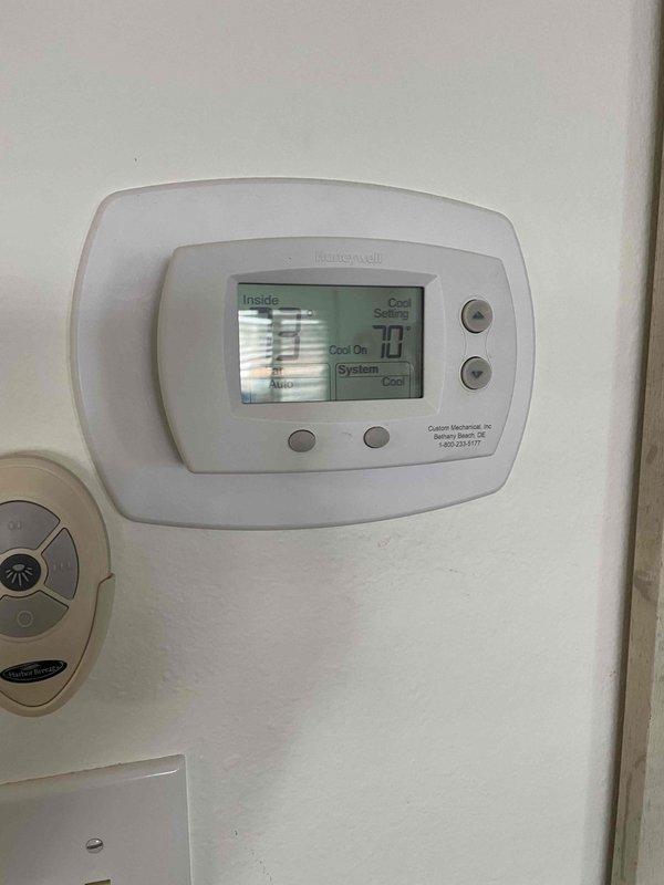 Responded to no cooling call for rooftop HVAC unit requiring attic access via 8-foot ladder. Upon arrival, confirmed system was not operating and thermostat displayed 71°F with cooling mode engaged but unit failed to run. Accessed rooftop unit, diagnosed issue, and restored system to proper cooling operation.