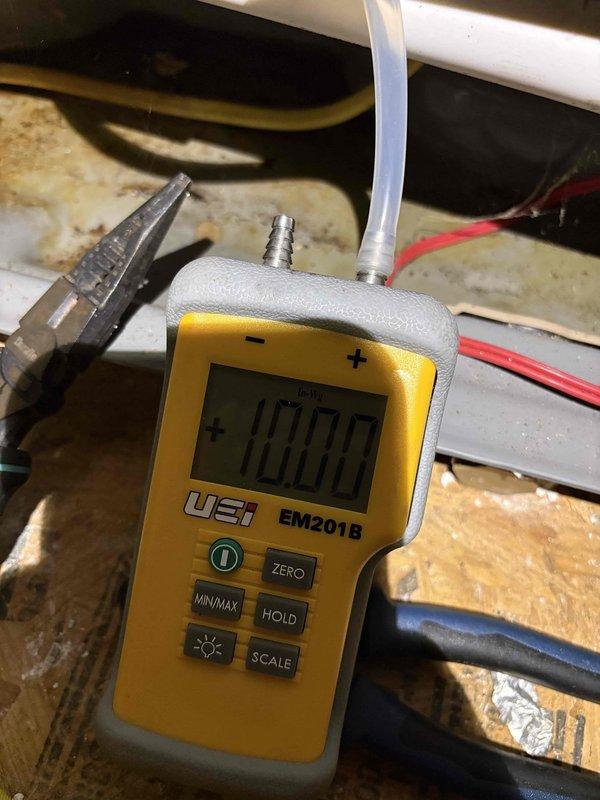 Performed routine HVAC maintenance on two cooling systems as part of recurring service agreement. Conducted comprehensive diagnostics using digital manometer to measure static pressure readings and airflow performance across both units. All systems tested within normal operating parameters, with pressure measurements indicating proper equipment function and adequate air distribution throughout both properties.