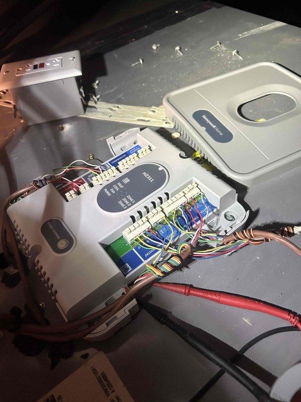 Responded to no cooling call where system was running continuously since approximately 2am following storm activity with suspected lightning strike. Found HVAC unit unresponsive to thermostat commands, requiring customer to control system via breaker. Upon inspection, diagnosed failed control board due to electrical surge damage. Replaced defective control board with new unit, verified all wire connections and terminations, tested thermostat communication and system response. Cycled system through complete heating and cooling operations to confirm proper functionality. Unit now responding correctly to thermostat commands with normal start/stop cycling restored.