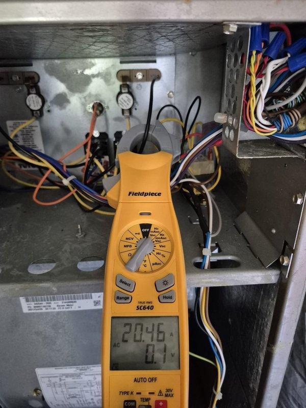 Completed preventative maintenance heating visit on two HVAC systems. Performed comprehensive system diagnostics using digital multimeter to verify electrical parameters, with readings confirming proper voltage and amperage levels across control boards and safety components. Inspected all electrical connections, thermal limit switches, and control wiring for secure mounting and proper operation. Both heating systems tested and operating within normal specifications.