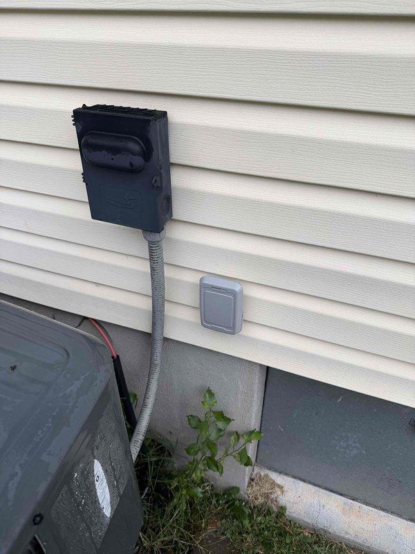 Upgraded existing Honeywell T10 thermostat to a Honeywell RedLink compatible model to enable wireless outdoor temperature sensor functionality. Installed Honeywell wireless outdoor temperature sensor on exterior wall to provide accurate outdoor temperature readings for enhanced HVAC system operation and comfort control. System tested and verified operational upon completion.
