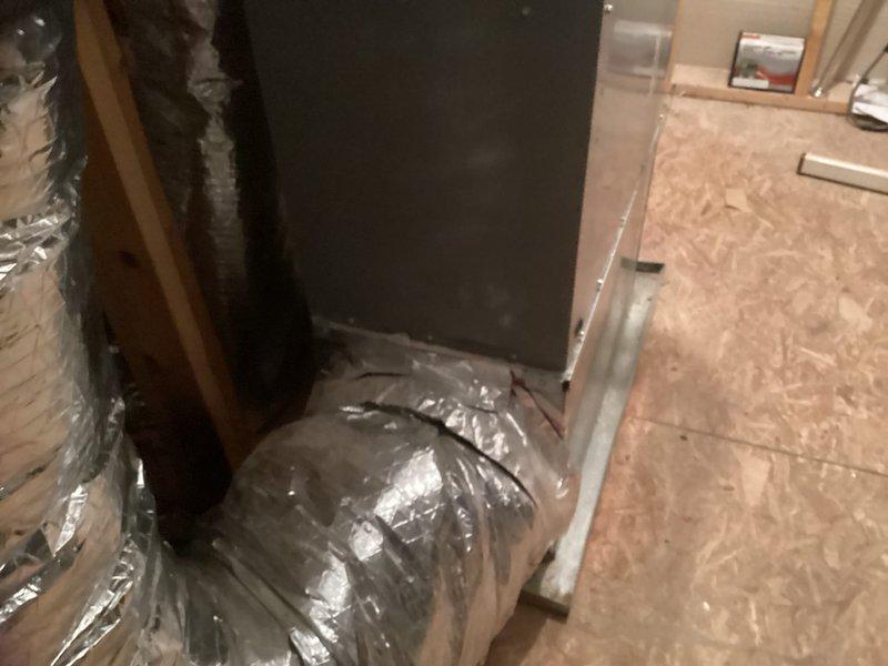 Performed pre-tune-up inspection and diagnosed failed gas valve preventing gas flow to 21-year-old furnace, resulting in no heat condition. Due to age of existing equipment and extent of required repairs, provided estimate for complete HVAC system replacement including furnace and 13-year-old air conditioning unit. Documented existing system configuration and condition with photos for replacement proposal.