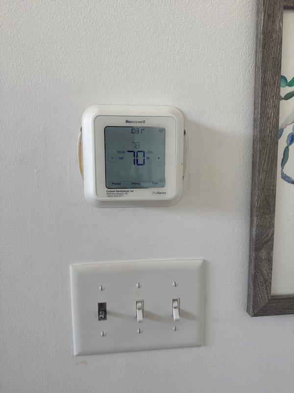 Completed scheduled heating maintenance visit on the first of two HVAC systems at the property. Performed comprehensive system inspection and verified proper operation of Honeywell programmable thermostat, confirming accurate temperature readings and control functionality. All heating components inspected and found operating within normal parameters, with system ready for the upcoming heating season.