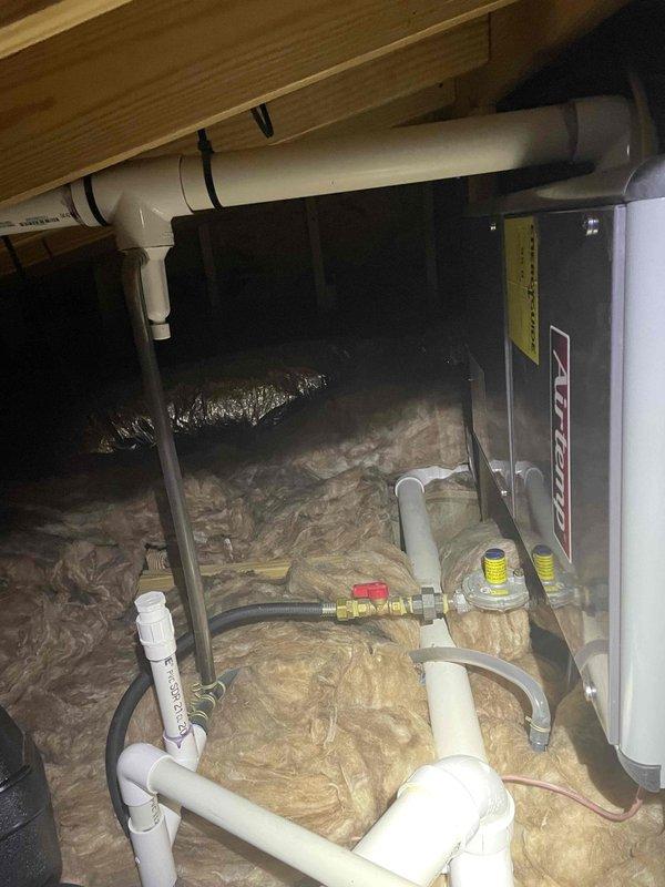 Performed comprehensive inspection of two HVAC systems as part of savings evaluation. Both attic-mounted air handlers were assessed for proper operation, condensate drain functionality, and overall system performance. All equipment found operating within normal parameters with adequate airflow and proper refrigerant levels.