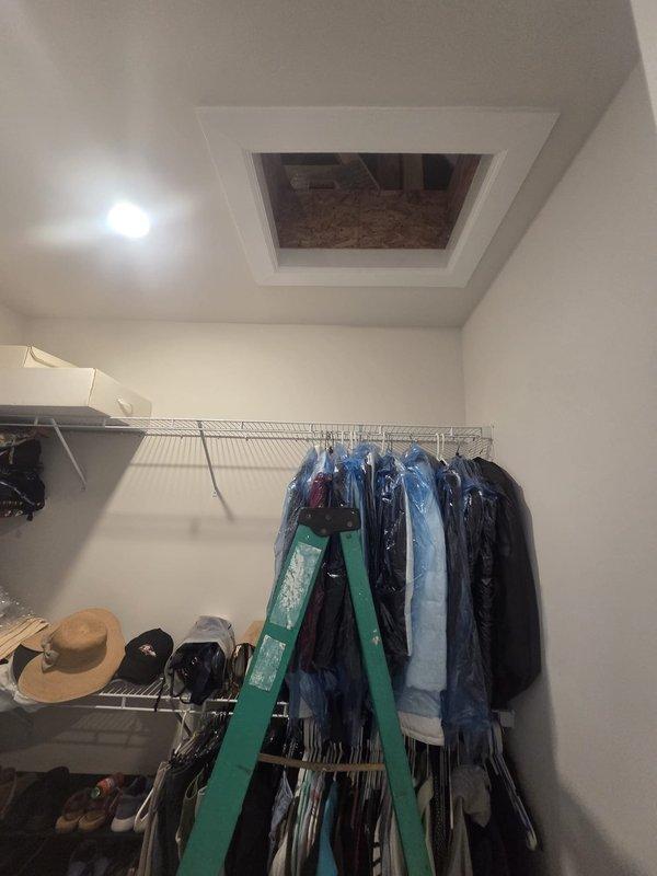 Performed a tune-up and heating inspection on one system, including a combustion analysis on the natural gas furnace that showed 9 ppm CO, 92.1% efficiency, 6.2% CO₂, 10.0% O₂, and a 109°F stack temperature, all within normal operating range. Accessed the attic through the closet hatch to inspect the system and verify proper operation.