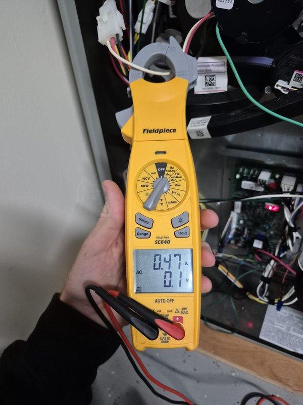 Performed scheduled heating maintenance on two systems, including inspection of the furnace cabinets, electrical components, and control boards. Verified blower motor amperage and control voltage with a true RMS clamp meter, and conducted combustion analysis with a flue gas analyzer, confirming 0 ppm CO, 95.4% efficiency, 6.8% CO₂, and 10.6% O₂ with a stack temperature of 98°F. Both units operated within normal parameters, with no visible damage, rust, or safety concerns noted.