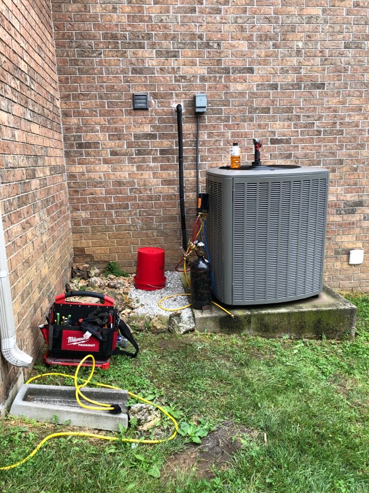 Installing a new Lennox variable capacity heat pump system. Removing old equipment. Replacing thermostat with a Lennox WiFi thermostat. Flushing out the lineset. Brazing in new equipment. Pressure testing new system and lineset. Evacuating system of oxygen and moisture. Charging system to manufacturer recommendations. And testing system once fully installed. 