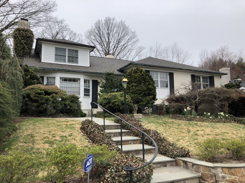 Chevy Chase, MD - Roof Masters made this homeowner extremely happy. Replaced the roof with new Landmark architectural shingles. Also removed the existing siding on the front and rear dormers to replace with new Hardie Plank fiber cement siding. Also addressed a seriously ventilation issues to allow the homeowner the full 50year warranty. Call Roof Masters today! Chevy Chase, MD - Roof Masters made this homeowner extremely happy. Replaced the roof with new Landmark architectural shingles. Also removed the existing siding on the front and rear dormers to replace with new Hardie Plank fiber cement siding. Also addressed a seriously ventilation issues to allow the homeowner the full 50year warranty. Call Roof Masters today!