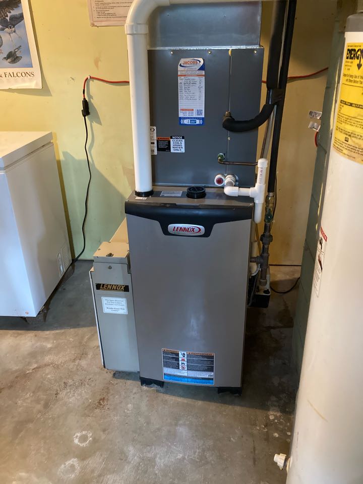 Carbondale, IL - Performed cooling maintenance on Lennox furnace air handler and AC, and performed cooling maintenance on Goodman heat pump AC 