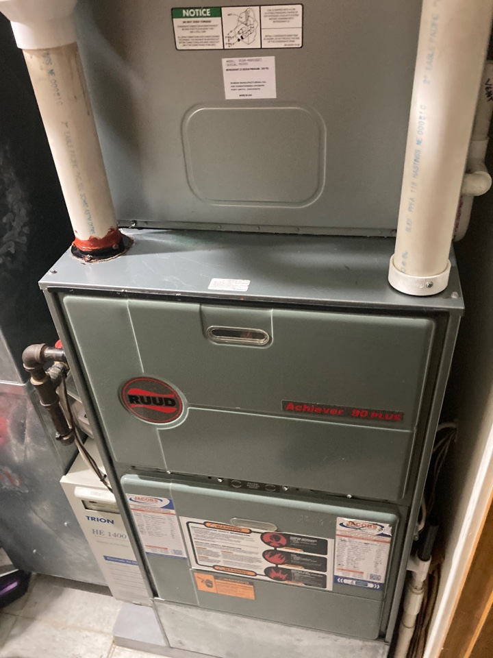 Performed maintenance on Ruud system 