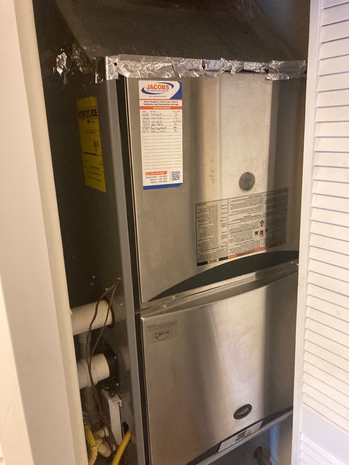 Performed maintenance on Maytag furnace 