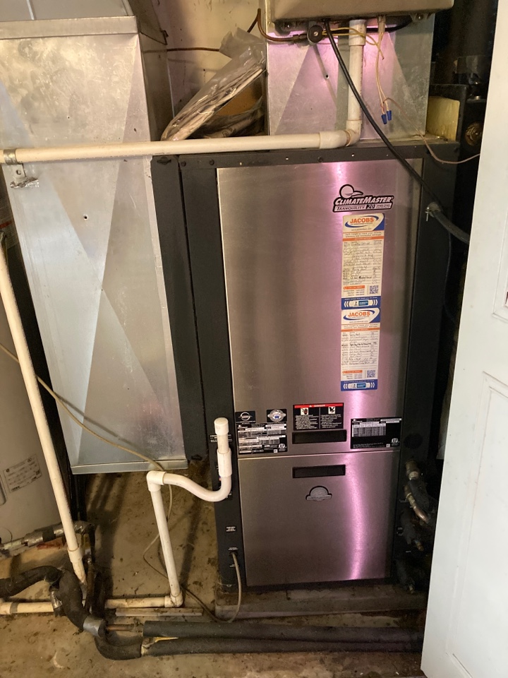 Performed maintenance on ClimateMaster geothermal 