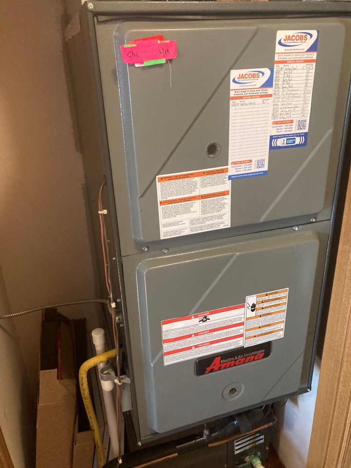 Performed maintenance on Amana furnace 