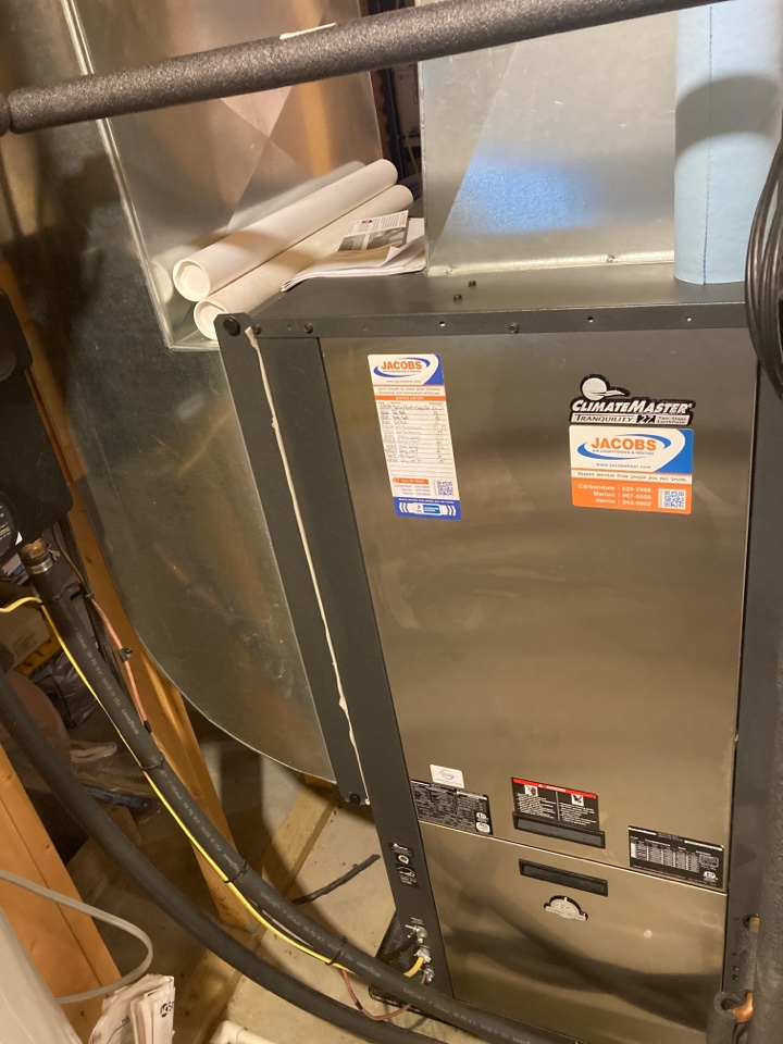 Performed maintenance on ClimateMaster geothermal system 