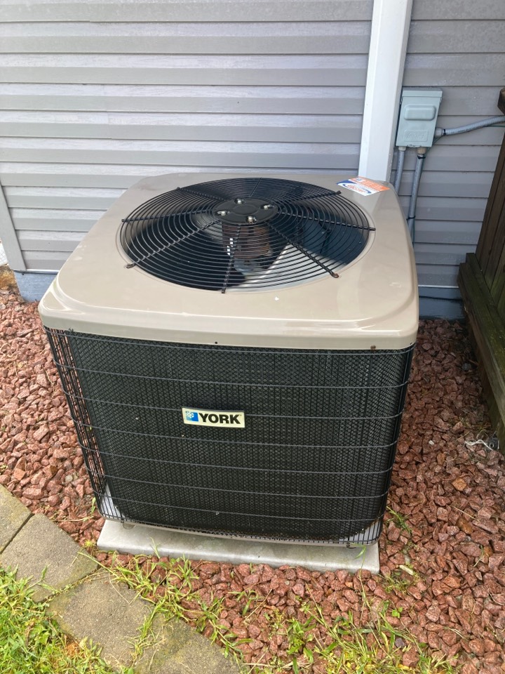 Performed maintenance on York heat pump system 