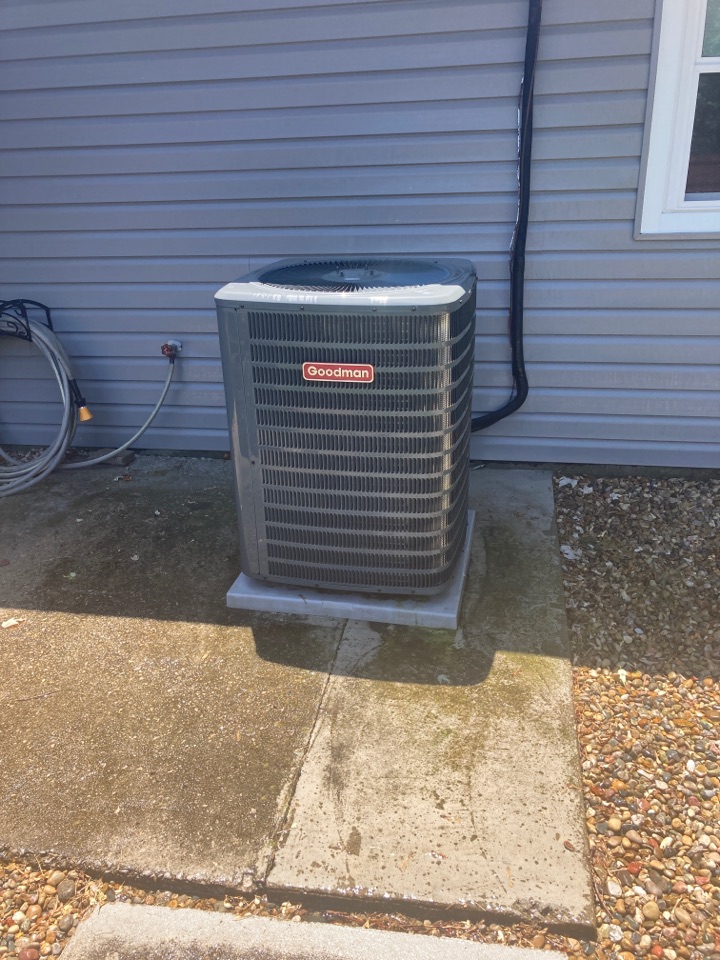 Performed maintenance on Goodman heat pump ac system 