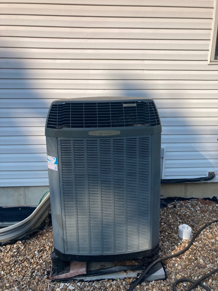 Performed heating maintenance on Trane heat pump system 