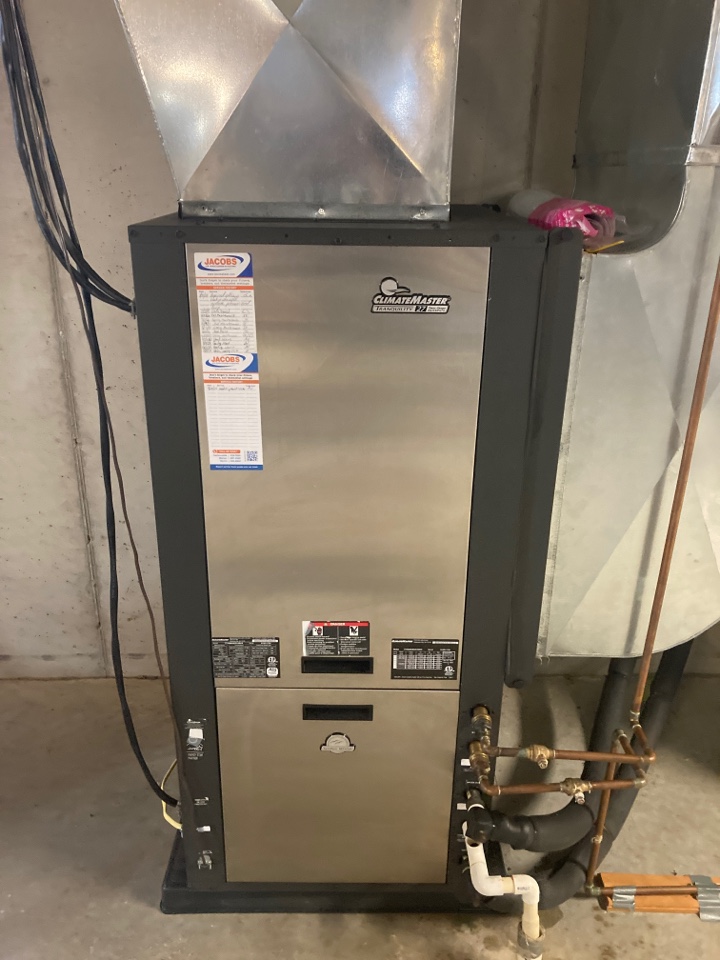 Performed heating maintenance on ClimateMaster geothermal unit 