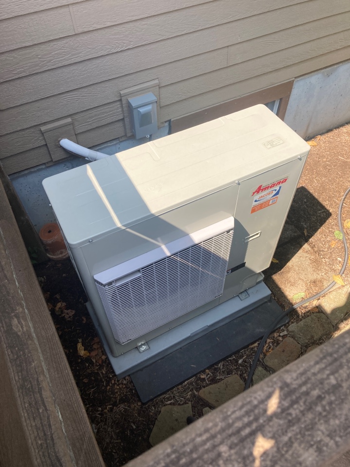 Performed heating maintenance on Amana heat pump system 