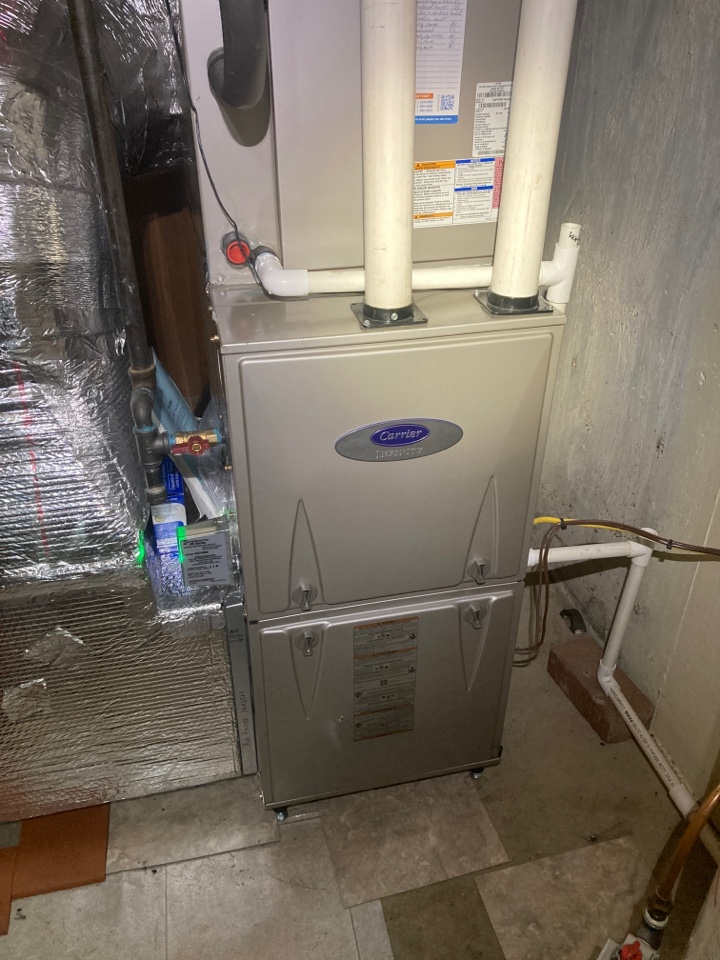 Performed heating maintenance on Carrier furnace 