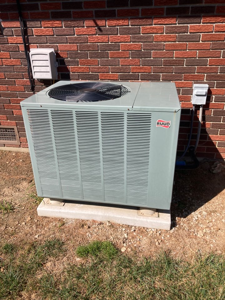 Performed heating maintenance on Ruud heat pump system 