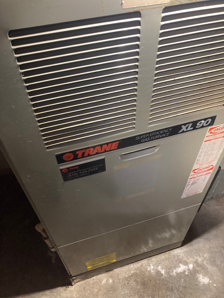Performed heating maintenance on Trane unit 