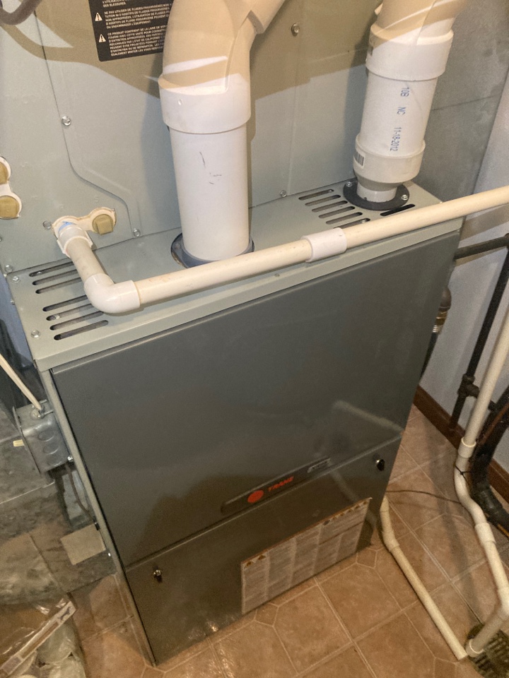 Performed heating maintenance on Trane furnace 