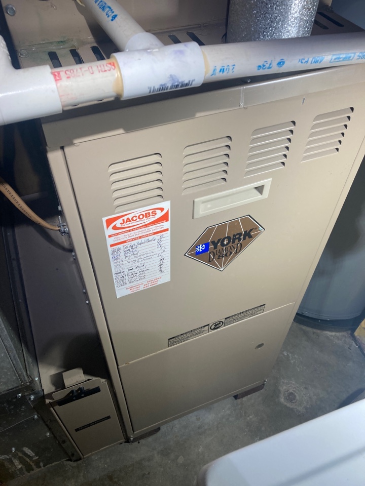 Performed heating maintenance on York furnace 