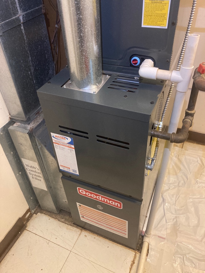 Performed heating maintenance on Goodman unit 